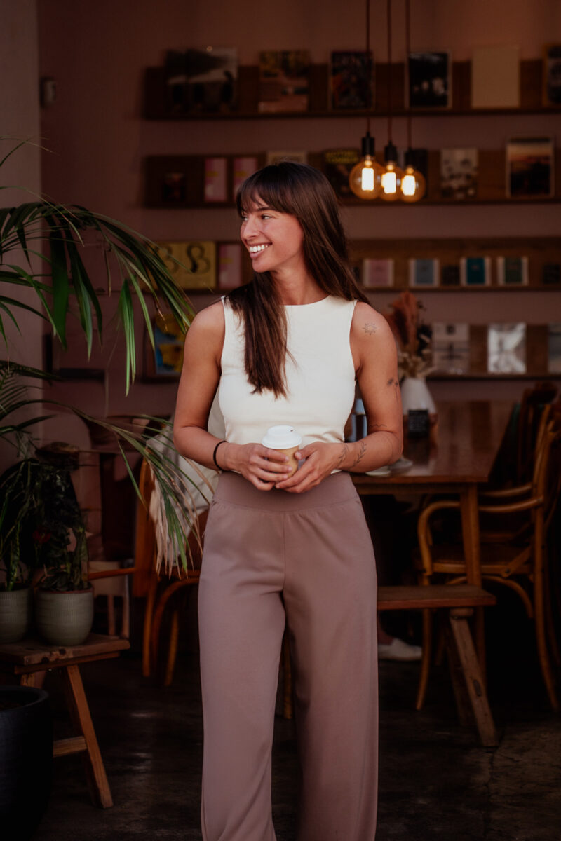 Nohavice - Wide Mocha Mousse