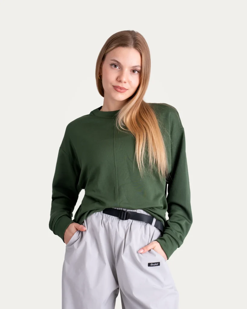 Merino mikina – Moss