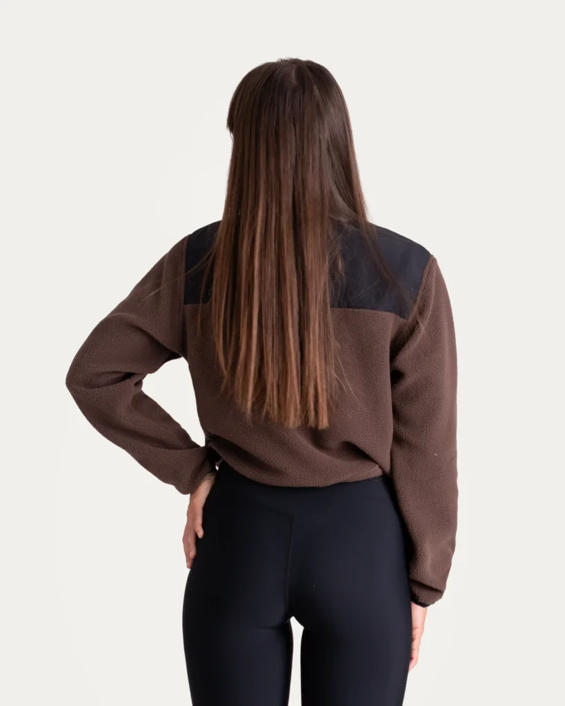 Cropnutá mikina Sherpa – Teddy