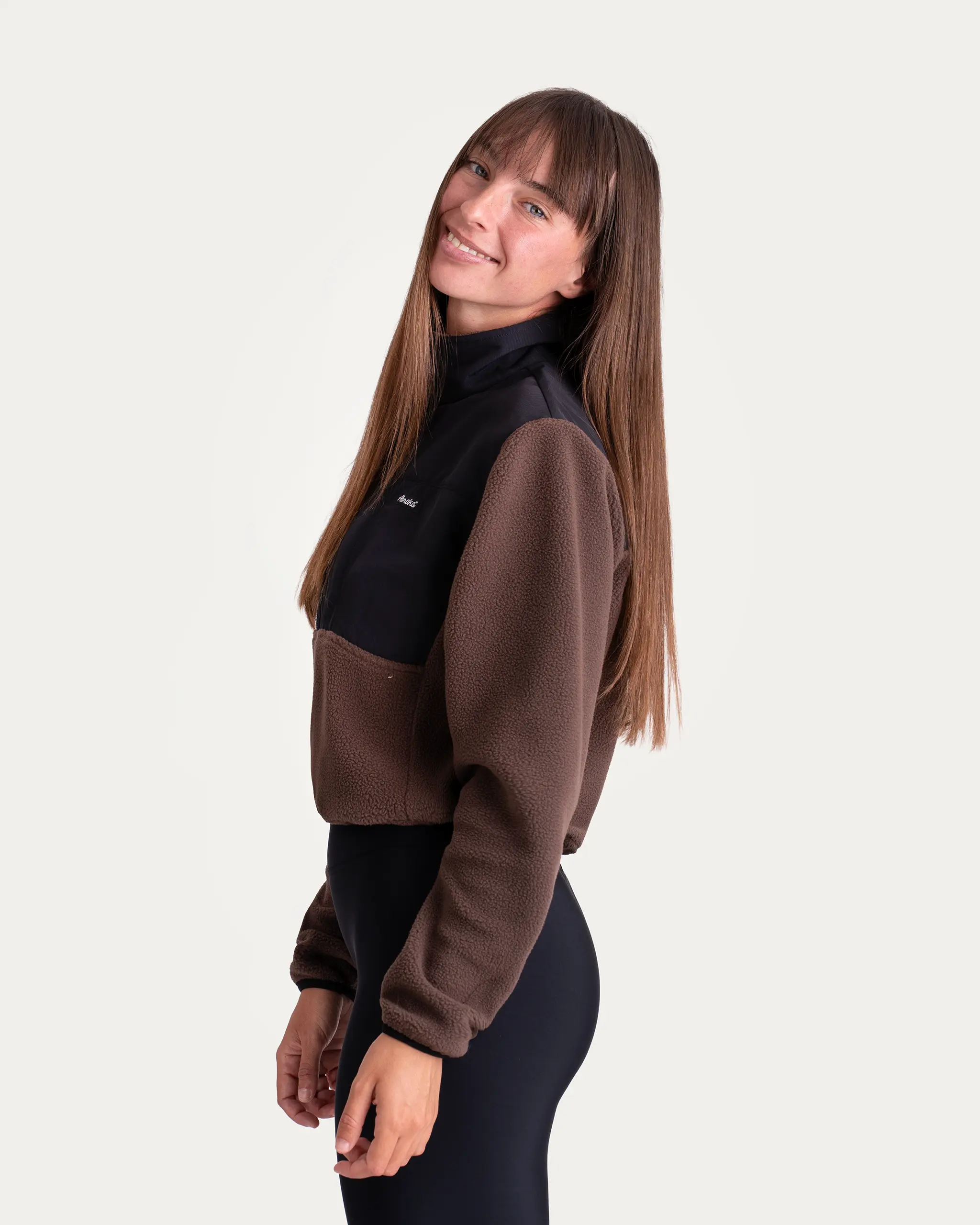 Cropnutá mikina Sherpa – Teddy